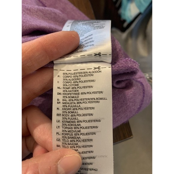 Adidas Womens Shirt Climalite Hooded 3 Stripes Long Sleeve Purple Size Medium - Picture 11 of 11